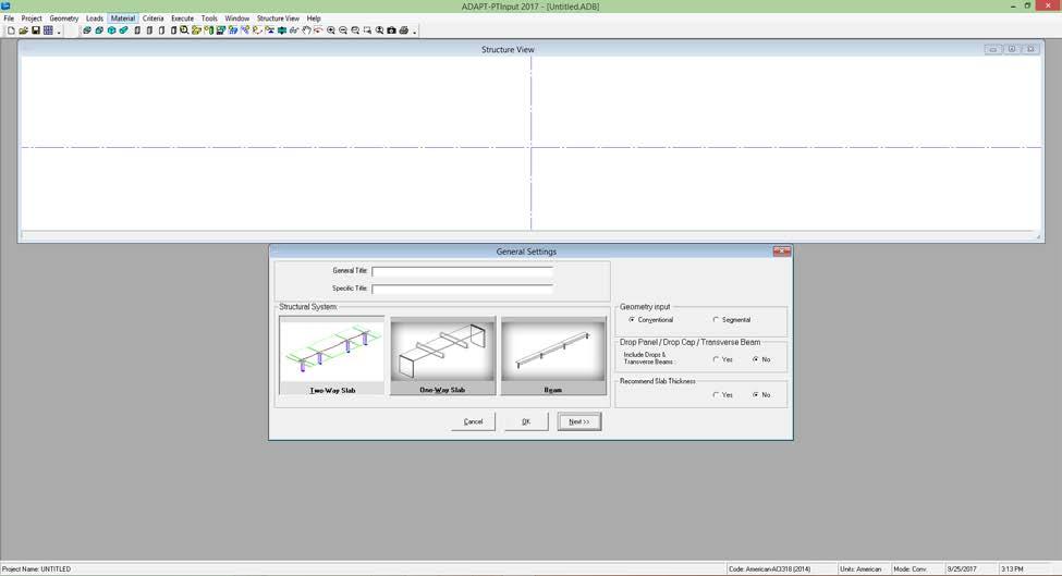 This ADAPT-PT/RC 2018 Getting Started Tutorial is intended to be used as a practical example and guide for modeling a 2D post-tensioned two-way slab frame in the RC mode of the program.