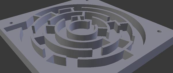 This is a step by step tutorial to use the CNC router to create a 100x100mm maze. A ball bearing is placed inside the maze and an acrylic square is bolted to the top to make the finished game.