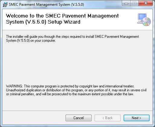 Figure 8: SMECPMS installation wizard Click Next and then select where you wish the application to be