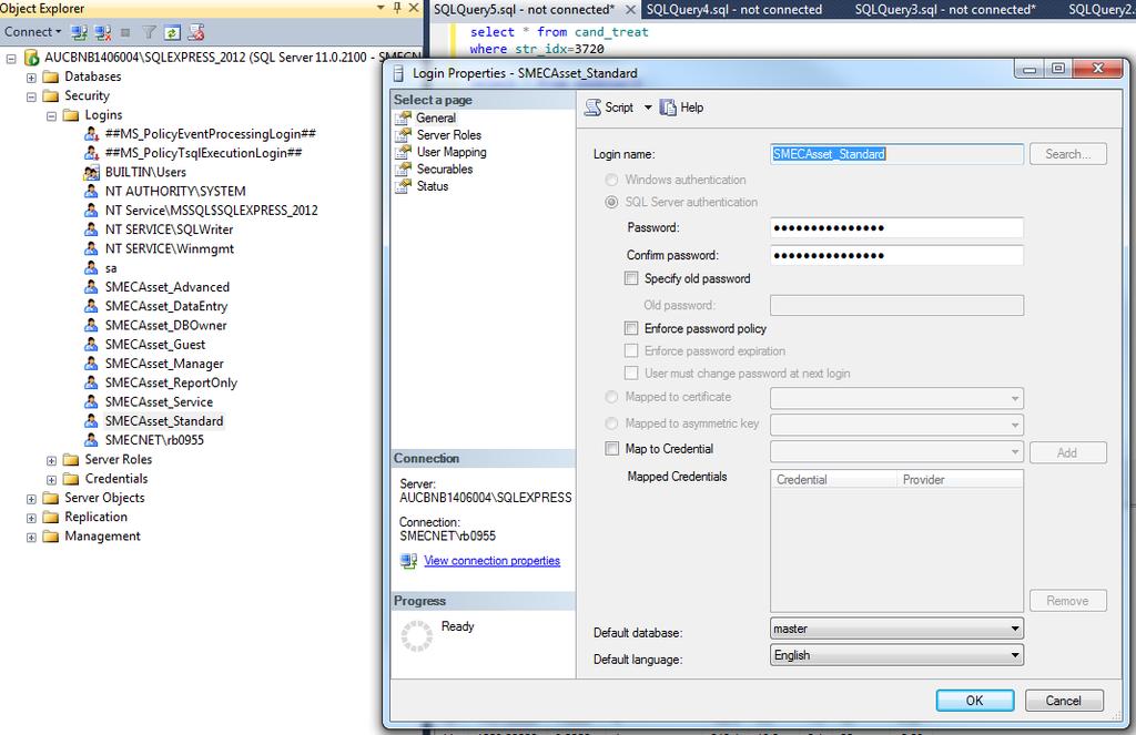 Figure 31: Setting passwords for user group logins Note that changes to the User Group passwords can also be made through the Configuration menu item within the Administration TAB.