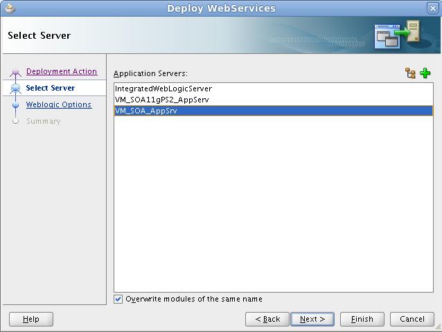 Application Navigator and select Deploy -> Web Services. This will start a wizard. 14.