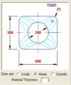 When there are two views for entering parameters Some shapes require two views to fully define the shape.