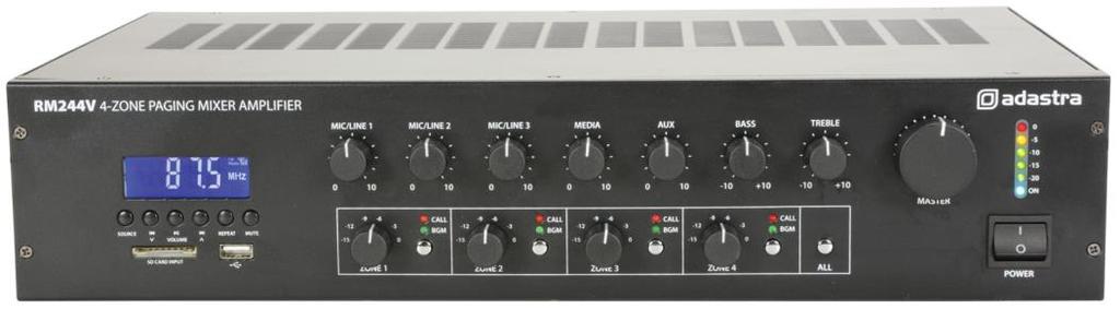 RM244V and CS4 4 Output 100V Mixer-Amp and Call Station Item ref: 953.144UK, 953.