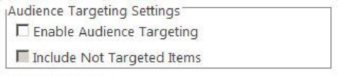 Audience Targeting Settings The Audience Targeting section is on the Data Source tab.