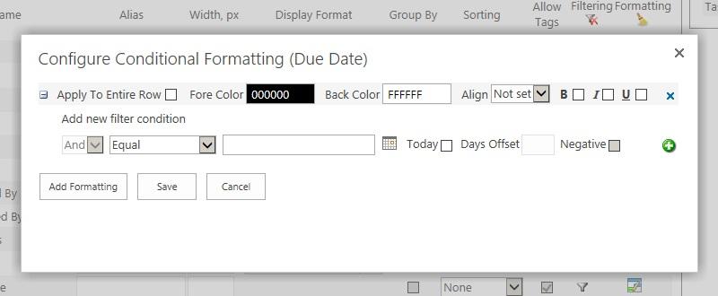 Conditional Formatting Formatting can be applied to the content of your Lightning Conductor Web Part based upon a condition being true or false.