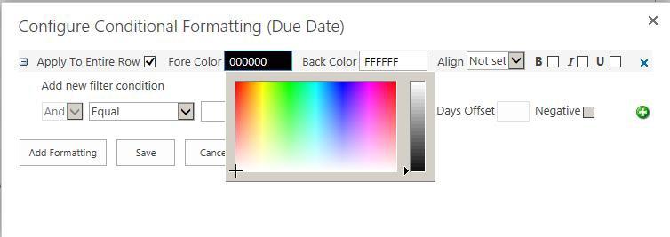 3. Select the Fore Color, Back Color, Align, B old, I talic, U nderline options as required. 4.