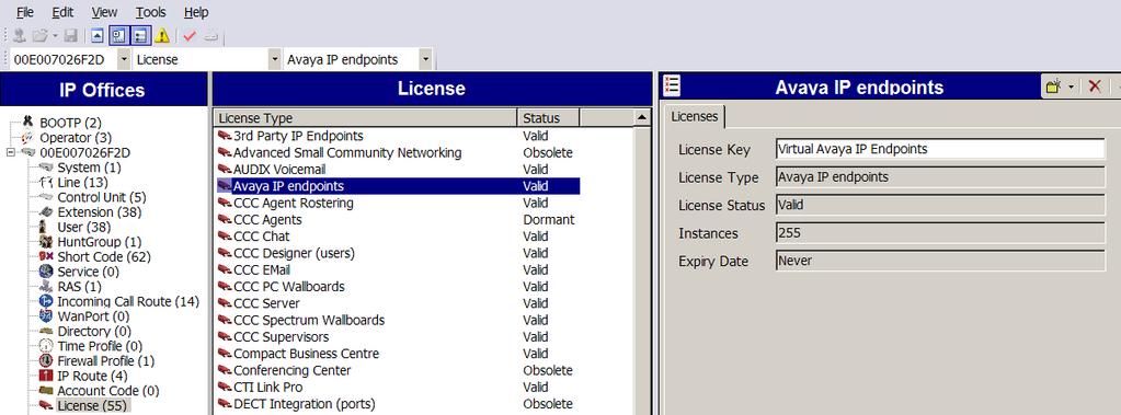Confirm a valid license with sufficient Instances in the Details pane.