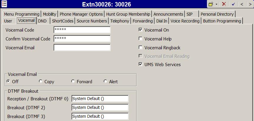 incoming calls from the Verizon Business IP Trunk to this user were redirected to Voicemail Pro after no answer.