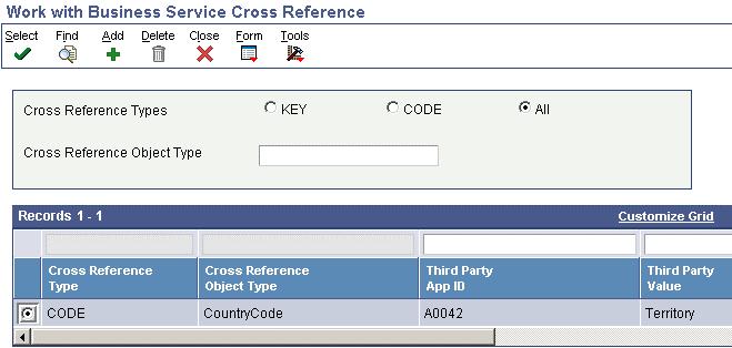 Deleting Orchestration Cross-References Reference Type Object Type Third Party App ID Third Party Value EnterpriseOne Value 22.