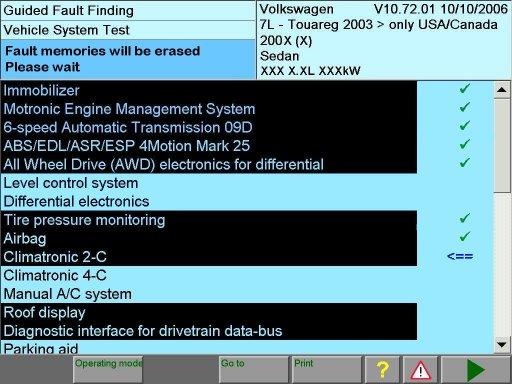 OK displayed on screen in front of control module that has been updated Tip: Adapting door control module software is not applicable to any vehicle in this update program If there are no other