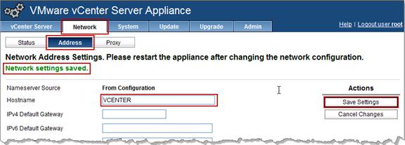 8.6 Setting the hostname and changing the root password For this section, we will be changing the hostname of the vcenter Appliance, enabling Certificate Regeneration, and changing the root password.