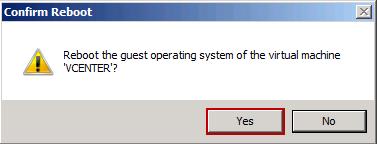 12. If a Confirm Reboot window pops up, click Yes. 13.