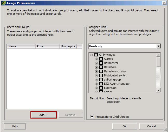 6. In the Assign Permissions window, click the Add button.