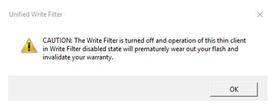 client is used in Write Filter disable state. Figure 5.