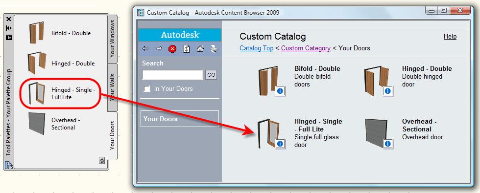 Add Individual Tools to the Content Browser You must create or modify a tool on a tool palette in AutoCAD Architecture.