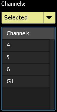To select channels, touch a fader or actuate a switch in the sections to be captured in the snapshot.