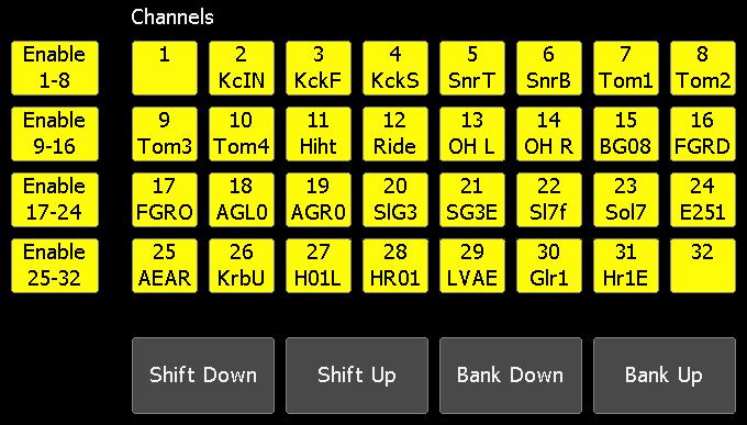20.4 Shift & Bank Channels It s common to have more than 32 audio tracks recorded in the DAW.