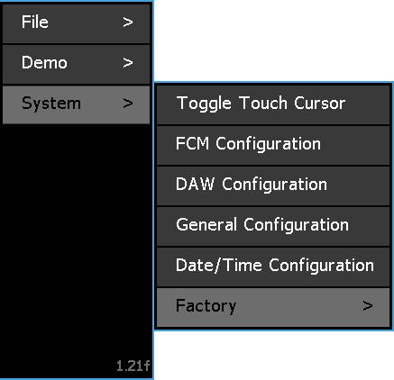 26.0 Factory Diagnostics The Factory sub-menu supports diagnostic test utilities used to assess