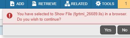 16. Use the Tools option in the Navigation pane to select Show Document (Save and Print File) 17.