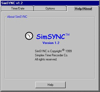 Help/About Tab Using Help The Help/About Tab provides information about the SimSYNC software.