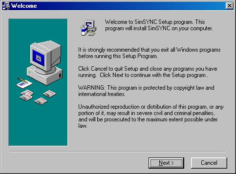SimSYNC Software Installation Overview This section shows how to install the SimSYNC software onto a PC. Use the following steps and figures to install the software.