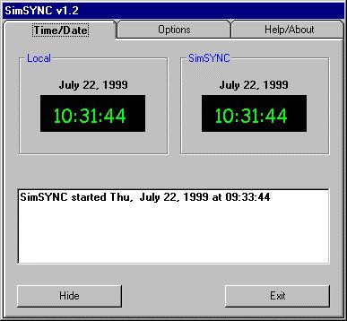 Activating the SimSYNC Software, Continued Time/Date Tab Figure 7 shows the main SimSYNC application screen with the Time/Date Tab selected.