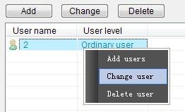 4.3.2 Change Herein allow you change user information shown as