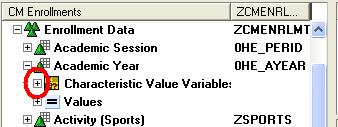 Variables In the InfoProvider frame Click to the left of the Characteristic Value