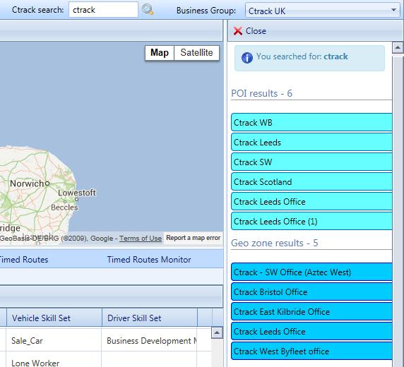 Ctrack Search In order to find the nearest vehicle or driver you first have to fine the location you are looking for You could just manually search the map but the easiest way is