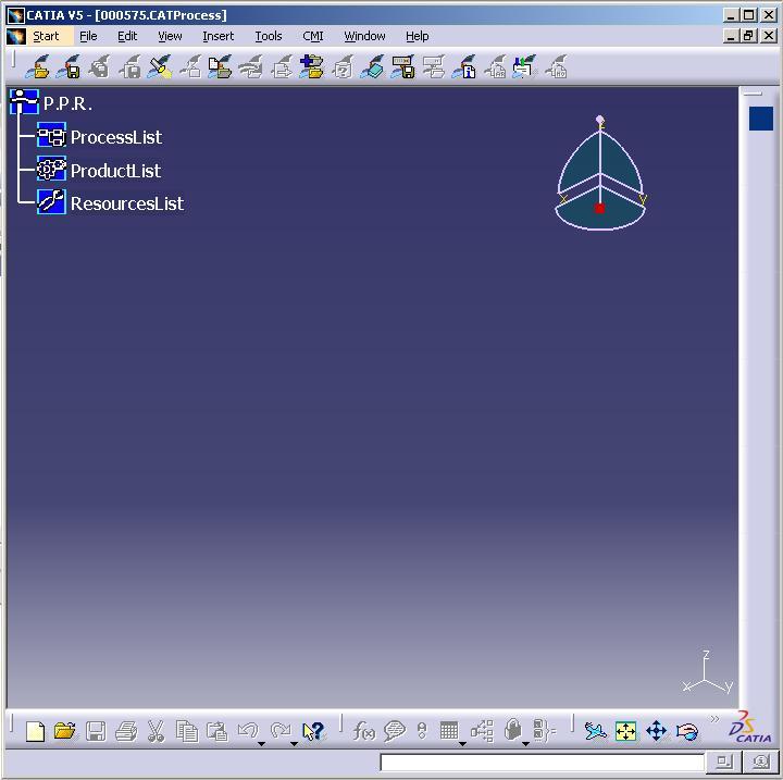 After an expand of the Process Element in the CMI RII application the expanded items are by default marked as Product View Elements. Figure 108 shows an expanded structure.