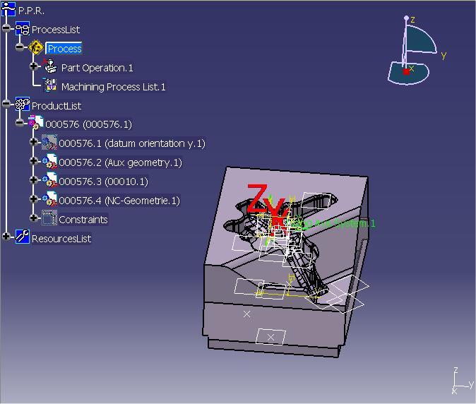 The views are later used in the CATIA V5 module to define the View where the assembly should build in.