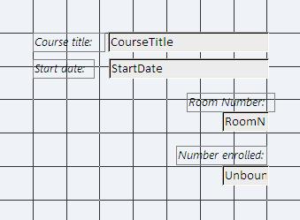Reposition and resize the new controls as shown below Access does not allow you to count the records on the sub form directly from the parent form.