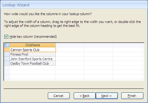 The Lookup Wizard creates a relationship between the two tables, linking the Primary Key of the lookup table with the lookup field in the other table.
