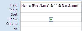 Calculated fields Earlier in the course you used a calculated control to combine first name and last name values.