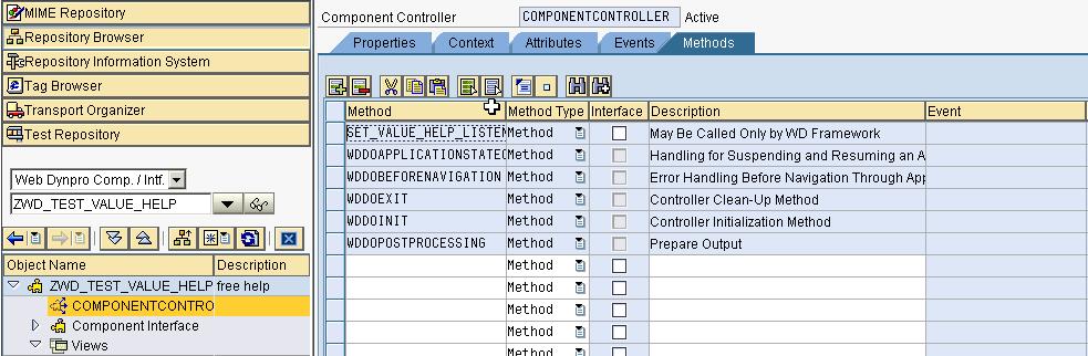 Step 7: In the methods we can see a method named SET_VALUE_HELP_LISTENER.
