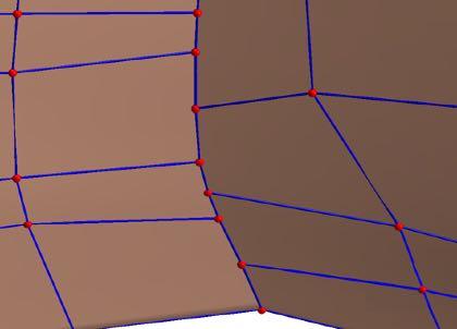 Figure 15.10.a shows a NURBS head model. Figure 15.10 shows the respective NURBS and T-spline control meshes for the surfaces in Figure 15.12.
