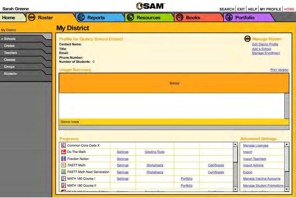 Initial SAM Setup Activating Licenses After installing the purchased suite of programs, activate the licenses to make the programs accessible to students.