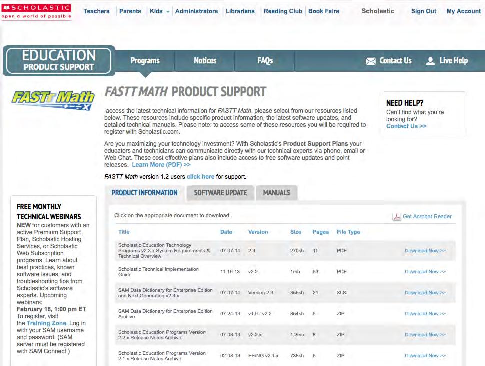 Technical Support For questions or other support needs, visit the FASTT Math Product Support website at: www.hmhco.com/fasttmath/productsupport.