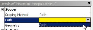 In Details of Principal Stress 2 change scoping method to Path Select