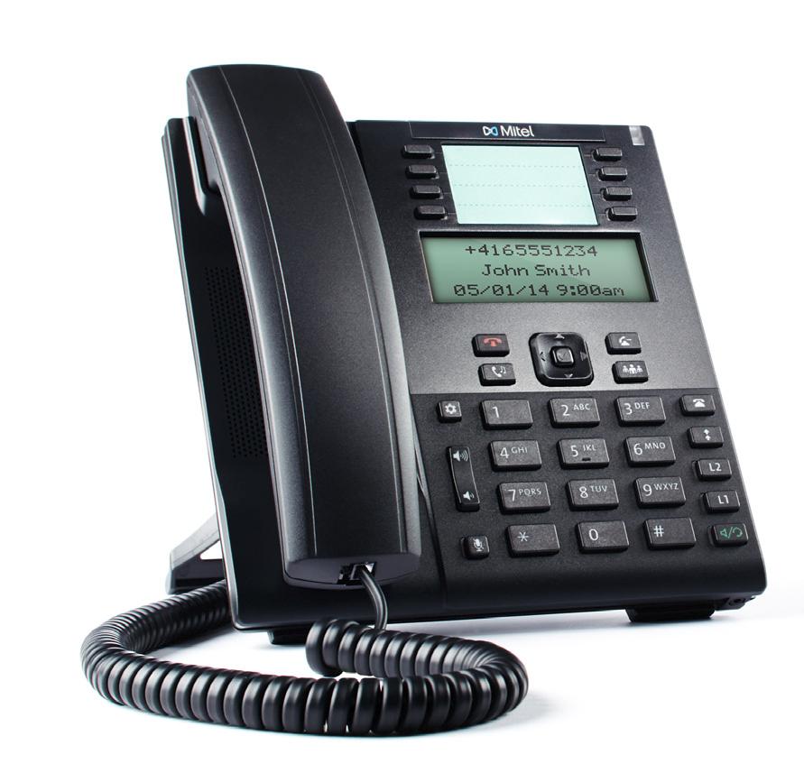 Mitel 6863 SIP Phone This 2-Line SIP phone with 2.