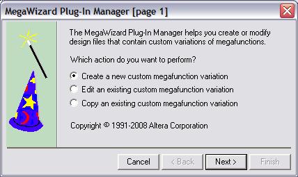 2 2 Chapter 2: Getting Started MegaWizard Plug-In Manager Flow 4. Click Step 2: Generate in IP Toolbench to generate your FIR Compiler MegaCore function variation.