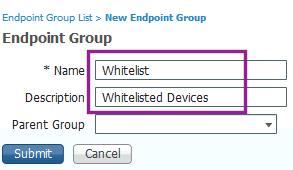 Figure 16. New Endpoint Group Step 4 Step 5 Click Submit.