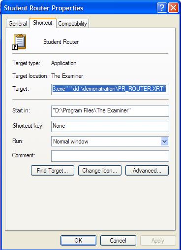 Page 17 Operation of Software Test Delivery Element First Time Use After the software has been installed a Student Router icon will appear on the desktop: Right-click on the icon and then left-click