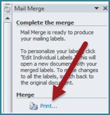 12. Confirm that First row of data contains column headers is checked. 13. Click OK. The Mail Merge Recipients window opens: 14. Click OK. 15.