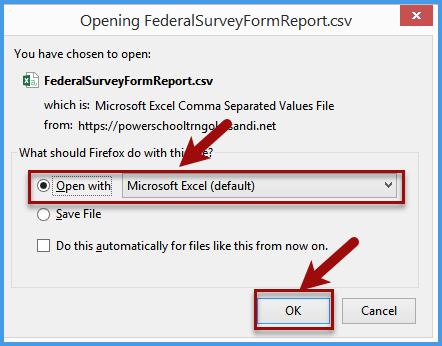 Select the period(s) for which you would like the report to run and then click Submit.
