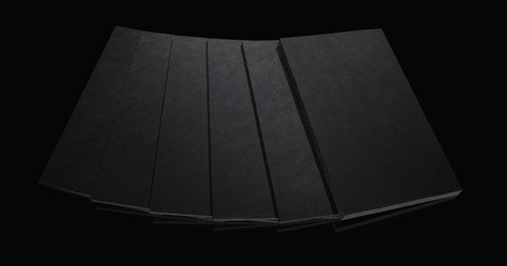 The attractive fleece coating eliminates noise from inside the case, the bituminous paperboard