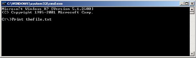 Test a Printer from the Command Line Printing from the command line is limited to ASCII files only, such as.txt and.bat files.
