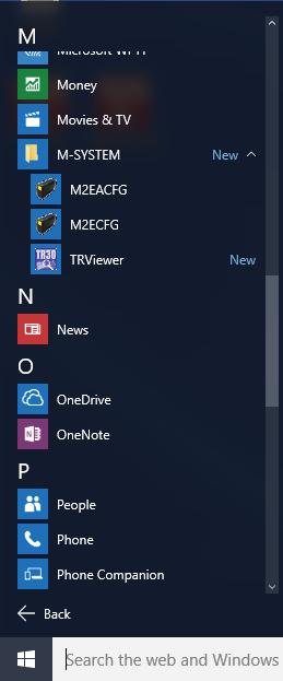 When the installation is completed, the TRViewer will be added to the Start menu or Start screen. [ Windows 8.