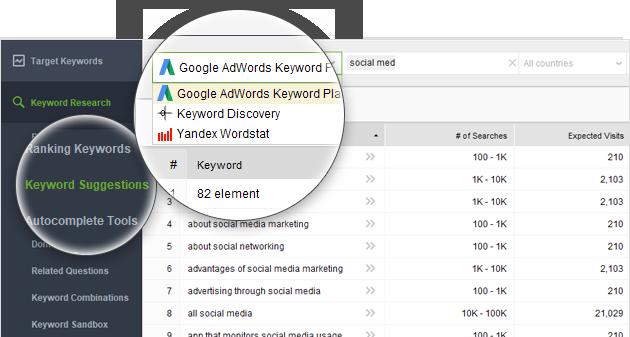 Paste the seed keywords you just copied in the Enter your keywords