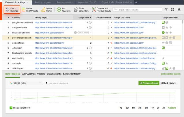 Step 7: Check the rankings Now that you re done with the prep, you can (finally!) start what you came here for (just to remind you: that s tracking your site s positions in search engines).
